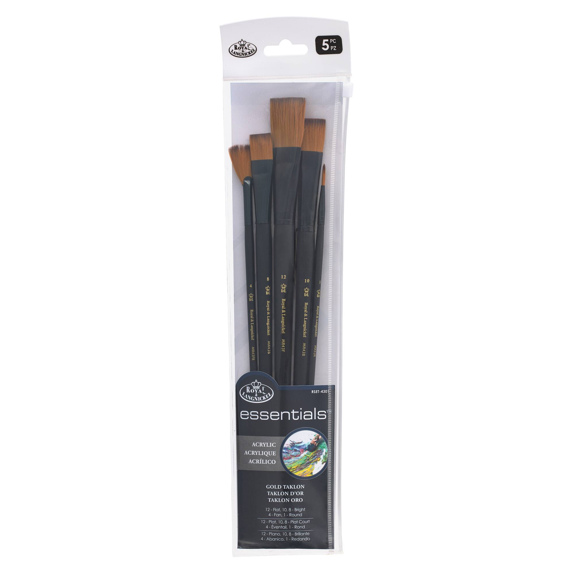 9 Pack: Royal & Langnickel® Essentials™ Bright Brush Set